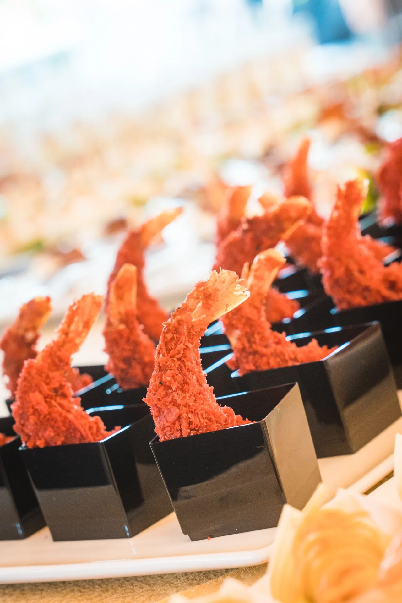 Gamberi fritti per buffet